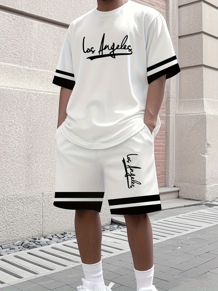 Men's Casual short-sleeved T-shirt and shorts Set 