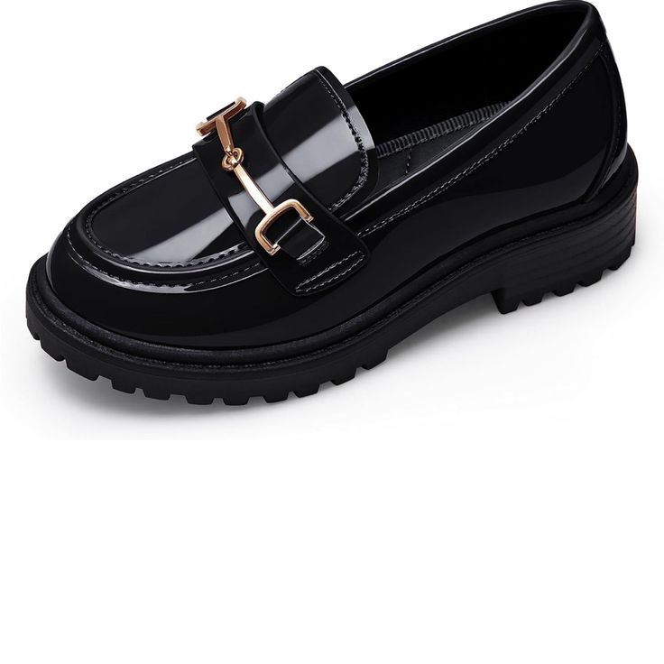 Cout-go Girl's Platform Loafers Slip On